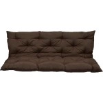 H B MSALA (DEVICE) Outside Benches Cushion with Backrest, Thicken Swing Cushions 2/3 Seater Replacement, Porch Swing Cushions Outdoor (40 x 48 inch, Grey)