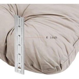 H B MSALA (DEVICE) Outside Benches Cushion with Backrest, Thicken Swing Cushions 2/3 Seater Replacement, Porch Swing Cushions Outdoor (40 x 60 inch, Grey)