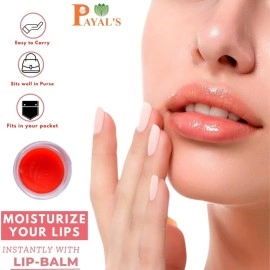 Payal\'s Lip Balm 10Gm Lip Protection & Nourishment Dry & Chapped Lips | Glossy Finish For Lips, Red
