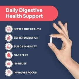 Carbamide Forte Probiotics Supplement 50 Billion CFU for Women & Men | Probiotics for Gut Health Supplement | Support Digestion & Immunity | Gut Health Probiotics - 10 Veg Capsules