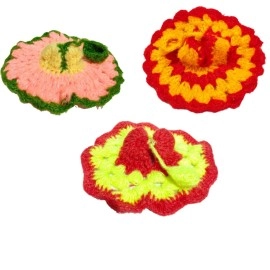 A & S Ventures Laddu Gopal Woolen Dress Size 0 Krishna Dress, Laddu Gopal Winter Dress Clothes Poshak Combo Set Mix Colour (Set of 9)