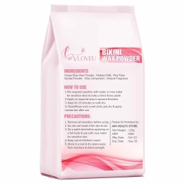 VLOVEU- Bikini Wax Powder for Women - 5 Minutes Painless Herbal Wax Powder for Hair Removal Easy to use at home, No chemicals - No Irritation, No Skin rashes for Women and Girls - Pack of 1 (120g)