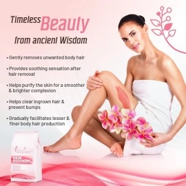 VLOVEU- Bikini Wax Powder for Women - 5 Minutes Painless Herbal Wax Powder for Hair Removal Easy to use at home, No chemicals - No Irritation, No Skin rashes for Women and Girls - Pack of 1 (120g)