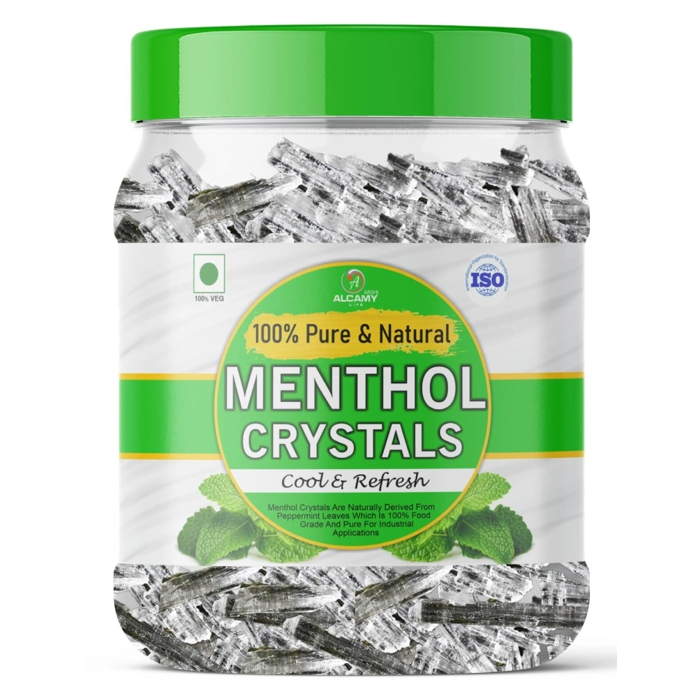 ARSHI A ALCAMY LIFE AAAL 100% Pure Menthol Crystals Food Grade And Edible/Freshness Sealed Pack (100 GRAM (JAR))