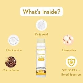 WishCare Ceramide Lip Balm with SPF50 PA+++ - Kojic Acid & Niacinamide - For Lip Lightening & Protection 5gm