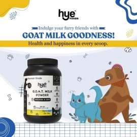 HYE FOODS Goat Milk Powder For Pets, The Super Milk, Nutrient-Rich Milk Supplement For Happy And Healthy Dogs And Cats 500G - All Life Stages
