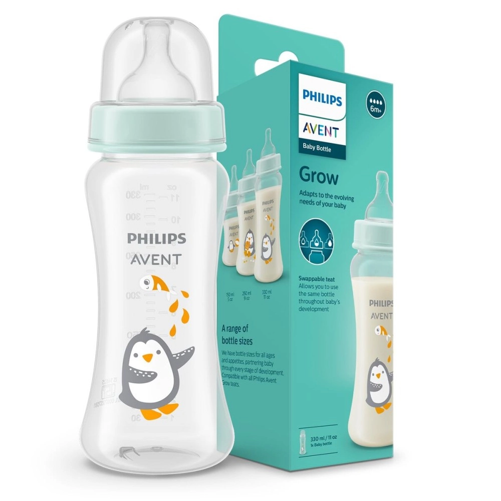 AVENT Philips Grow Feeding Bottle SCF064/01-(330ml Single) by Fratelli