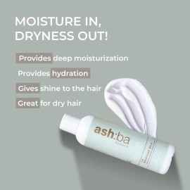 Ashba Botanics Curl Moisture Milk For Curly, Coily, Frizzy, Dry & Wavy Hair | Cream For Men & Women | Blend Of Murumuru, Tucuma Butter, Argan Oil & Moringa Oil | SLS, Parabens Free (Pack Of 1, 100Ml)