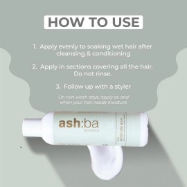 Ashba Botanics Curl Moisture Milk For Curly, Coily, Frizzy, Dry & Wavy Hair | Cream For Men & Women | Blend Of Murumuru, Tucuma Butter, Argan Oil & Moringa Oil | SLS, Parabens Free (Pack Of 1, 100Ml)