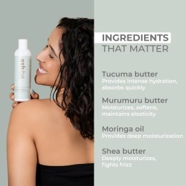 Ashba Botanics Curl Moisture Milk For Curly, Coily, Frizzy, Dry & Wavy Hair | Cream For Men & Women | Blend Of Murumuru, Tucuma Butter, Argan Oil & Moringa Oil | SLS, Parabens Free (Pack Of 1, 100Ml)