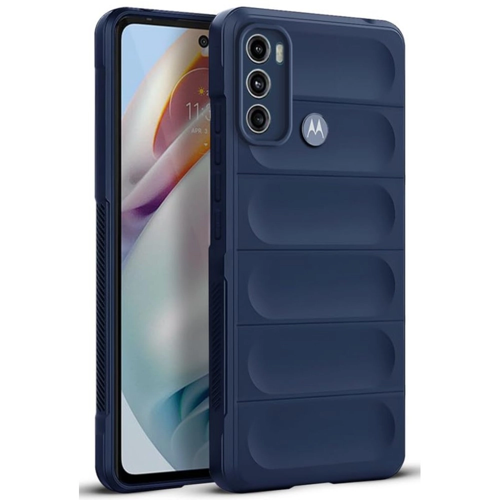 Mr. Case Liquid Silicone Case for Motorola Moto G40 Fusion | Motorola Moto G60 | Comfort Grip Soft Touch Matte TPU | - Blue