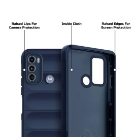 Mr. Case Liquid Silicone Case for Motorola Moto G40 Fusion | Motorola Moto G60 | Comfort Grip Soft Touch Matte TPU | - Blue