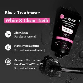 Perfora Luminous White Oral Care Combo: Purple Magic Whitening Serum & Charcoal Watermelon Mint SLS Free Toothpaste For Adults | v34 Colour Corrector for Teeth | Enamel Safe & Effective Teeth Whitene