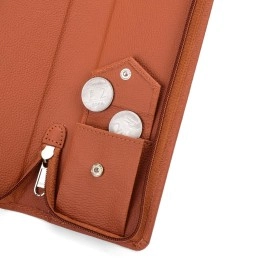 Essart Sarvika Collection PU Leather Key Pouch Wallet Holder for Men & Women - 32.50Cm Durable Bank Locker Keychain Case, Brown