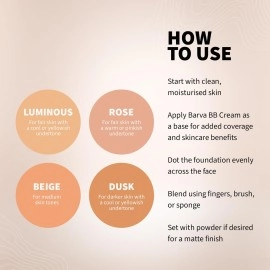 Barva Spf 50, 2 In 1 Cream Full Coverage Semi-Matte Foundation For All Skin Type And Concealer, Perfect For Indian Skin Tones, 9G (Rose)