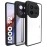 RIGGEAR Shockproof Sleek Hybrid Armor Back Cover Case Compatible with iQOO 12 5G (Transparent PC + Black TPU Bumper)