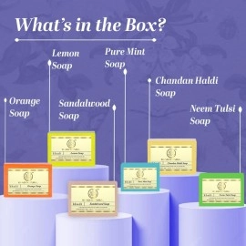 Khadi Natural Assorted Soap Kit | Natural Bathing Soap | Handmade Soap with Essential Oils | Moisturizing for Body | Suitable for All Skin Types | Set of 12, (12 x 25 g)