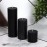 PROSPERRO LUMO by Parkash Candles Black Unscented Pillar Candles Set of 3 || 2x2, 2x4, 2x6 Inches || Paraffin Wax Candles || Home Decor (Black)