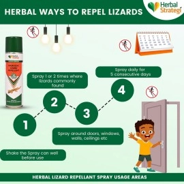 STRATEGI Herbal Ayurvedic Just Out Lizard Repellent 200 ML | 2X Power Aerosol Spray | Certified Ayurveda (Ayush)| Non-Toxic & Eco Friendly| No CFC