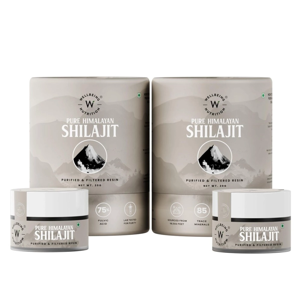 Wellbeing Nutrition Pure & Natural Himalayan Shilajit Original Resin 20g for Strength, Stamina and Performance | Shilajit Resin for Men & Women with 75% Fulvic Acid & 85 Trace Minerals