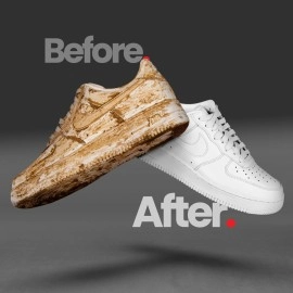 SHOEGR Instant Sports Shoe Cleaning Kit | 150ml Shoe Cleaning Foam & 1 All-Purpose Brush, White Shoe Cleaning Kit, Shoe Cleaner Kit For Sneakers, Suede, Rubber | Shoe Cleaner Foam Spray (Pack of 1)