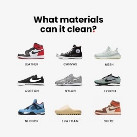 SHOEGR Instant Sports Shoe Cleaning Kit | 150ml Shoe Cleaning Foam & 1 All-Purpose Brush, White Shoe Cleaning Kit, Shoe Cleaner Kit For Sneakers, Suede, Rubber | Shoe Cleaner Foam Spray (Pack of 1)