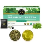 TEACURRY Spearmint Tea Bag - (30 Pyramid Tea Bags) Pure Spearmint Tea With Cloves & Lemongrass, Tea For Hormonal Wellness, Naturally Calming Tea, Caffeine Free Herbal Tea, 60 Gram