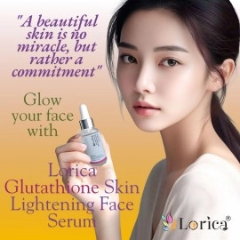 Lorica GLUTATHIONE Skin Whitening face serum For Glowing and Radiant Skin | For All Skin Types | For Men and Women | PARABEN FREE | Aloevera | Vitamin C (30ml)