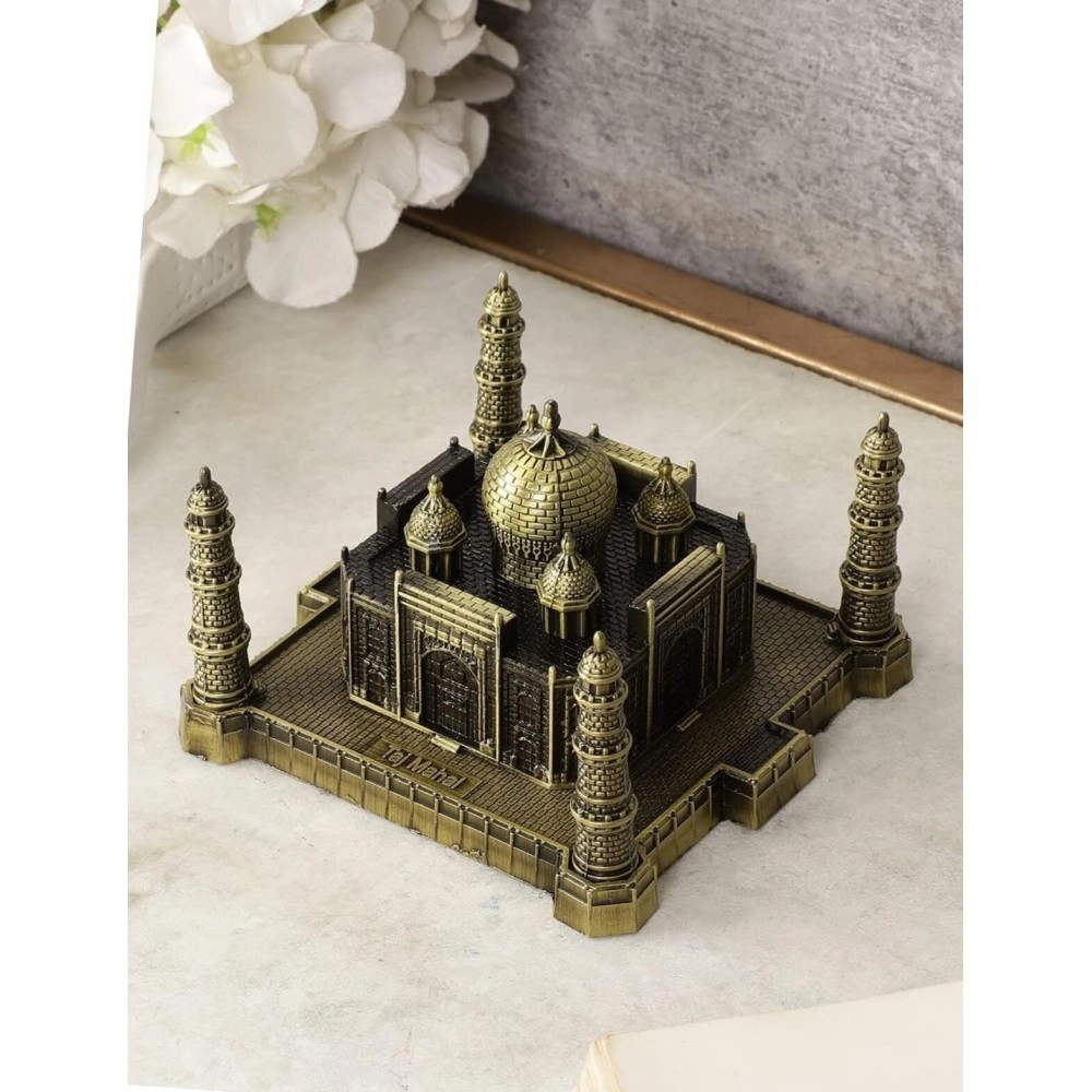 VRB Dec Brass Tm 1 Set For Statue Study Office Desk Decor Showpiece Gift Decoration Accessories Items Decorative Showpeice For Home (Taj Mahal), Bronze