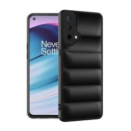 Plus Puffer Case Camera Protection Soft Back Cover for OnePlus Nord CE 5G - Black