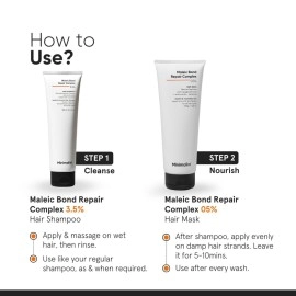 Minimalist Maleic Bond Repair Complex 3.5% Hair Shampoo with Ceramide, Coconut oil & Betaine | For Damaged & Frizzy Hair | For Women & Men | For All Hair Types | 100 ml (Pack of 1)