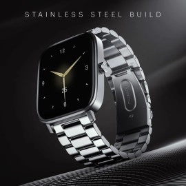 Noise Quad Call 1.81 Display, Bluetooth Calling Smart Watch, AI Voice Assistance, 160+Hrs Battery Life, Metallic Build, in-Built Games, 100 Sports Modes, 100+ Watch Faces (Elite Black)