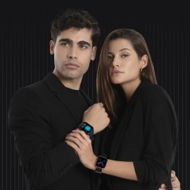 Noise Quad Call 1.81 Display, Bluetooth Calling Smart Watch, AI Voice Assistance, 160+Hrs Battery Life, Metallic Build, in-Built Games, 100 Sports Modes, 100+ Watch Faces (Elite Black)