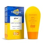 Aqualogica Glow+ nfused Water All Skin Type Sunscreen Spf 50+ Pa++++ With Papaya&Vitamin C Ultralight Water-Infused Formula Gives Glowing&Hydrated Skin Lightweight,Hydrating And No White Cast - 50G