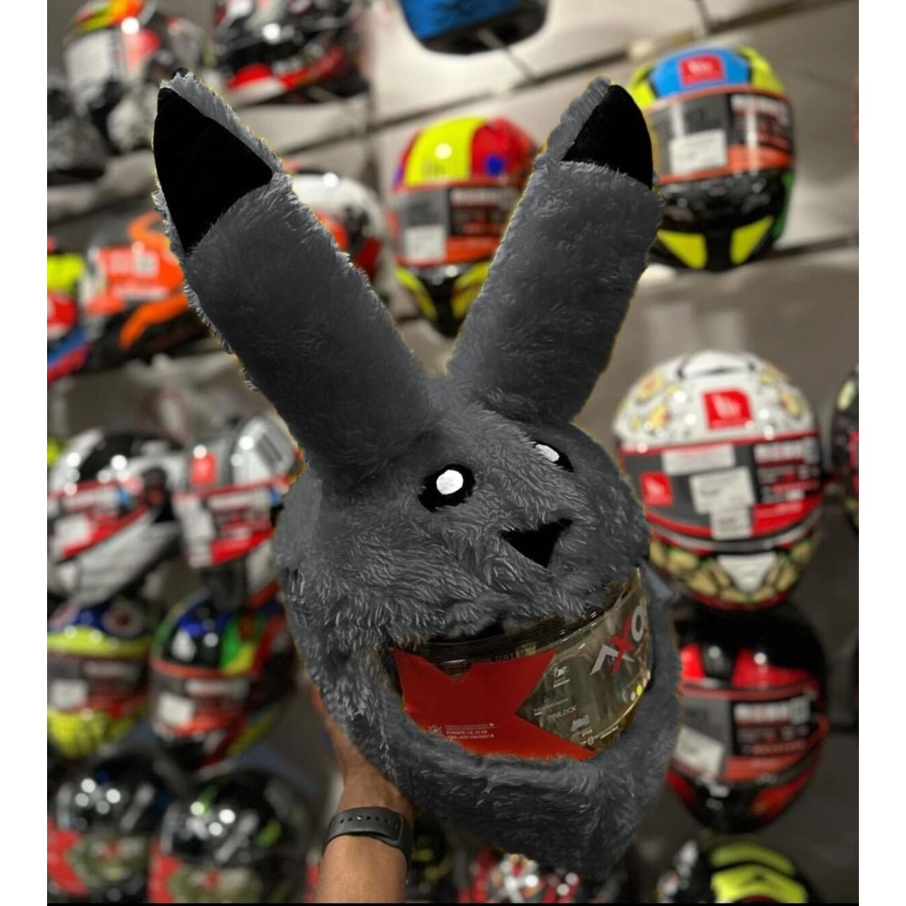 Vagary Rabbit Style Bunny Helmet Cover for Full Face Helmet (Grey 2)