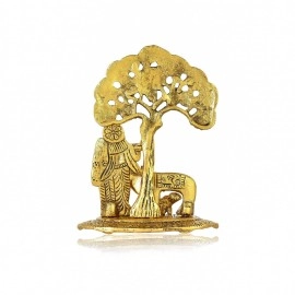 CraftVatika Radha Krishna Gift with Cow Calf Statue Murti Idol for Home Decoration, Gift Items for Anniversary,Wedding,House Warming,Return Gift