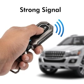 SHOPOFLUX Metal Key Cover Compatible with Baleno Grand Vitara, XL6, Swift, Brezza, Celerio, Ignis, Ertiga, Dzire, Fronx, Urban Cruiser, Rumion, Glanza, Hyryder 2 Button Key (Metal Silicone Black)