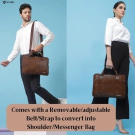 VISMIINTREND Stylish Laptop Sleeve Bag with Handle and Messenger Shoulder Sling Belt|Briefcase for Men and Women | Slim | Portable Bags | Fits 13/14/15.6 Inch | New Year | Corporate | Client | Gifts