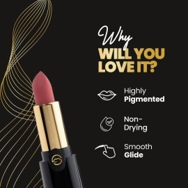MARS Plush Velvet Creamy Matte Lipstick for women | Smooth Glide | One Swipe Pigmentation | Non-Drying and Creamy Formula | Rich and Vibrant Color | 3.2 gm | (12-Wine n Dine)