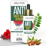 Orgatre Anti-Gray Hair Serum With Arcolys, Melanogray, Black Seed Oil & Hibiscus Extract | Light-Weight, Non-Sticky 50ml