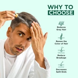 Orgatre Anti-Gray Hair Serum With Arcolys, Melanogray, Black Seed Oil & Hibiscus Extract | Light-Weight, Non-Sticky 50ml