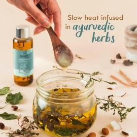 Nat Habit Baby Scalp Oil Bhrami Maytakshi (110ml)+ Baby Powder Shweet Chandan (100gm) - Essential Baby Care Combo For Daily Massage, Healthy Nourishment, Chemical & Preservative-Free (Combo Pack of 2)