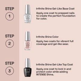 OPI Infinite Shine, Long-lasting lacquer, Gel-like nail polish for up to 11 days of wear & high-shine, Vegan formula, easy removal (Funny Bunny, Whites, 15ml)