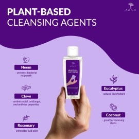 AZAH Menstrual Cup Wash 100 ml | Plant-Based Cleansing Agents | pH Balanced | Clinically Tested | Maintains Cup Hygiene | Anti-Microbial, Removes Blood Stains