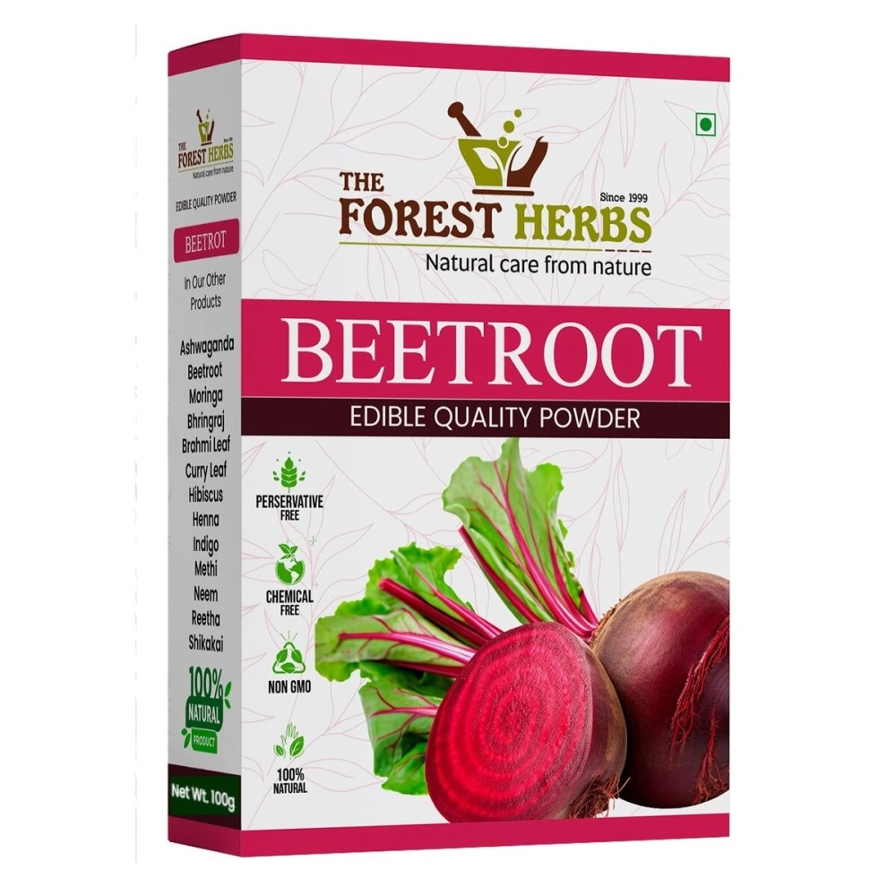 The Forest Herbs Natural Care From Nature 100% Pure Beetroot Powder 100gm for Face | Hair | Glowing & Shiny Skin Face Pack