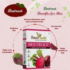 The Forest Herbs Natural Care From Nature 100% Pure Beetroot Powder 100gm for Face | Hair | Glowing & Shiny Skin Face Pack