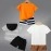 Lofn Unisex-Child Cotton Clothing Sets for Baby Boys & Baby Girls Printed Kids Clothing Sets - Unisex Clothing sets Half sleeve T-Shirt & Shorts Pack Of 3 (T84OR-T70WH-18-T83CP), Multicolour, 18-24 M