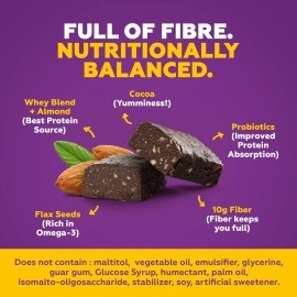 Yogabar No Added Sugar 20g Protein Bars | High Protein & Energy Bars | Added Probiotics & Whey | 20g Protein & 10g Fibre Nutrition Bars| Pack of 15 x 70g Each | No Preservatives | Pack of 3