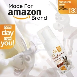 Innila Donkey Milk Foam Face Wash For Skin Brightening & Anti- Aging With Pro Vitamin B3+ -150ML (Men & Women)