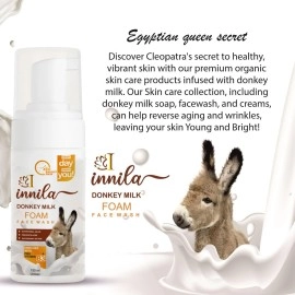 Innila Donkey Milk Foam Face Wash For Skin Brightening & Anti- Aging With Pro Vitamin B3+ -150ML (Men & Women)